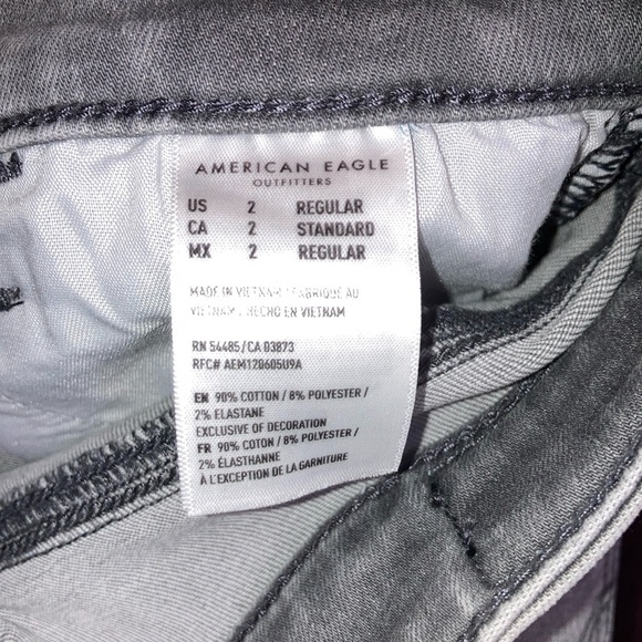 American Eagle Outfitters Gray Skinny Distressed Jeans - Picture 9 of 15